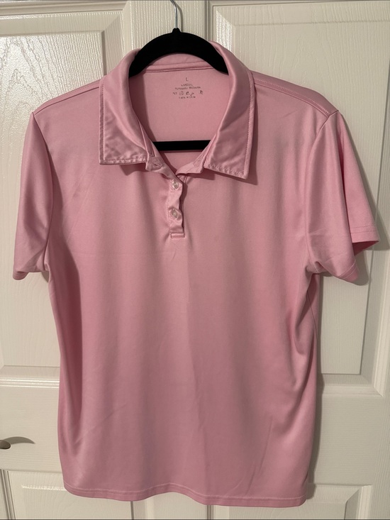 Tops - Women’s Polo Shirt - Soft Pink Performance Golf Short Sleeve